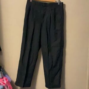 George Black Formal Dress Slacks with Straight-Leg Cut